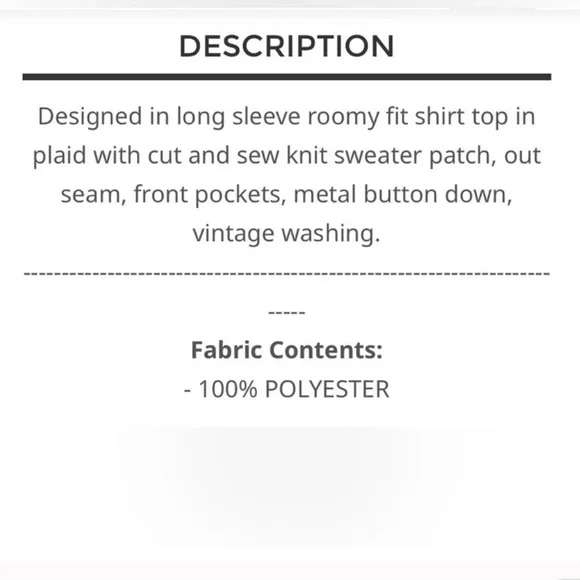 POL Stylish Black and White Women's Houndstooth/ Gingham Jacket / Shacket - Picture 5 of 5